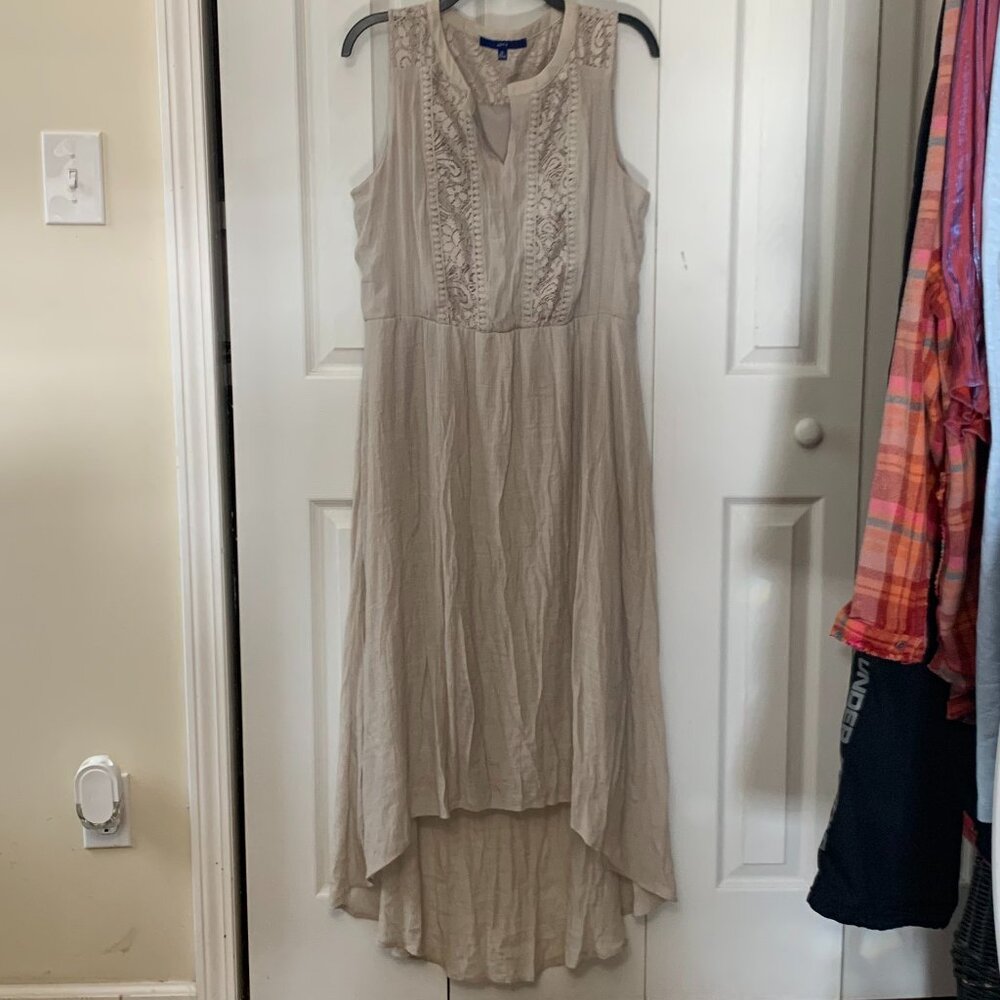 WOMEN'S APT. 9 EMBROIDERED LINED HIGH -LOW DRESS  SIZE XL